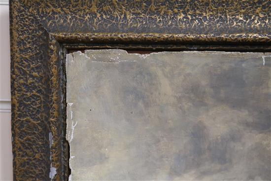 A Victorian oil on canvas, moorland scene, monogrammed VC, dated 1874, 14cm x 60cm